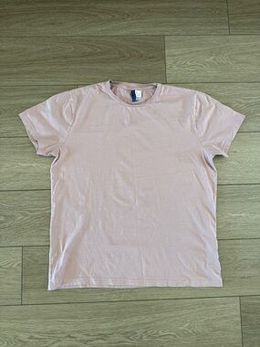 H&M Light Pink Short Sleeve Crewneck Tee - Men's